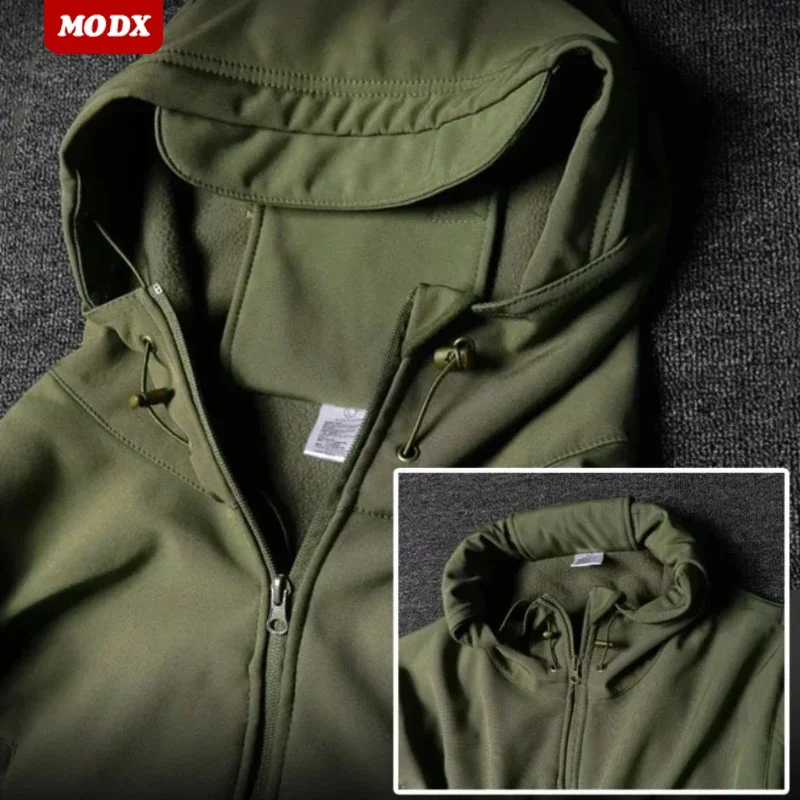 Winter Fleece Soft Shell Taktische Set Männer Multi Tasche Verdicken Jacke + Warme Lange Hosen 2-stück Winddicht Tragen beständig Arbeits Anzug