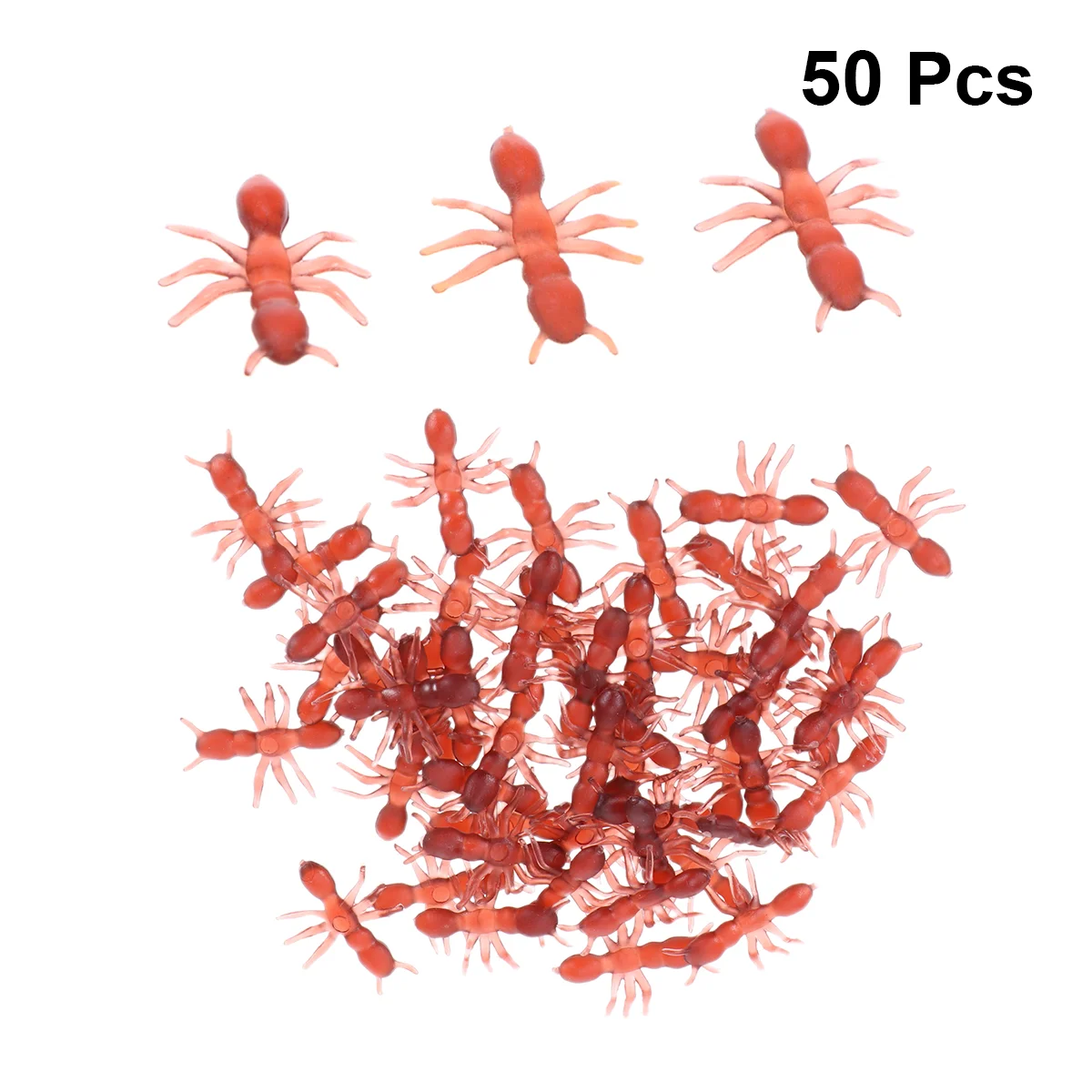 Magiclulu Toddler Toy 50Pcs Mini Plastic Fake Ants Halloween Simulation Plastic Ants Colorful Scary Ant Toy Joking Plastic