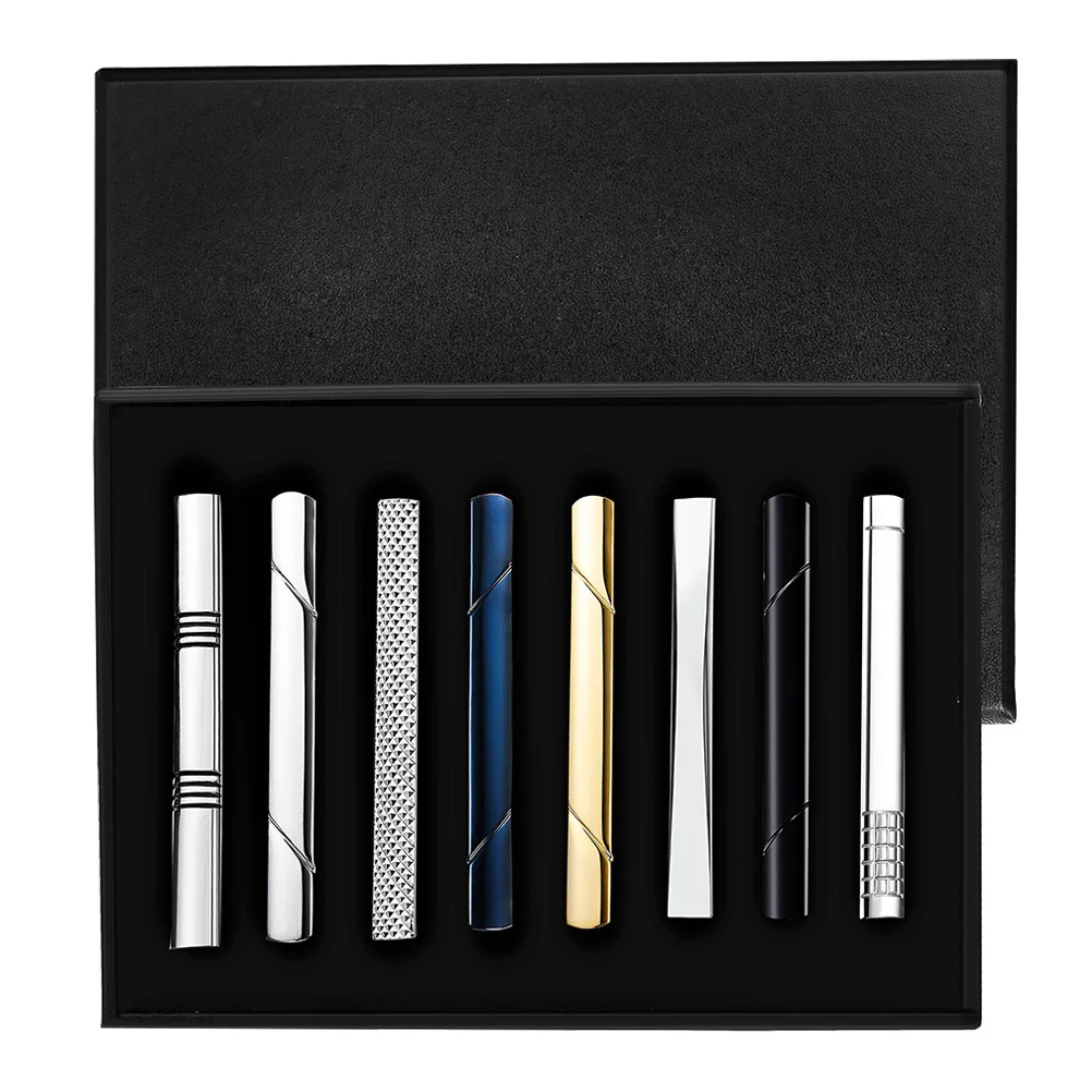 

8 Pcs Men's Tie Clips Decoration Leisure Suits for Lapel Pin Unique Mens Necktie Tack Bow Accessories