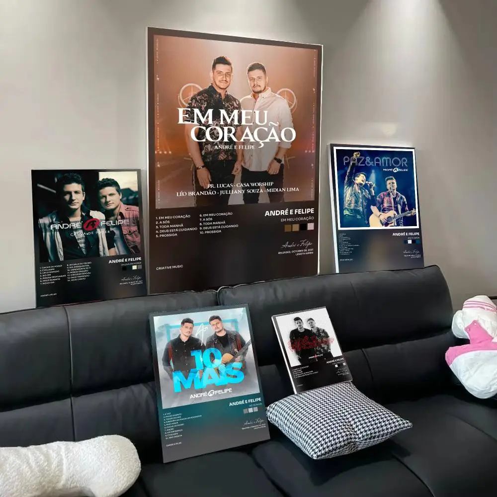 Band A-Andre e Felipe Poster Home Wall Decor Artwork Prints for Living Room Bedroom Apartment Decoration