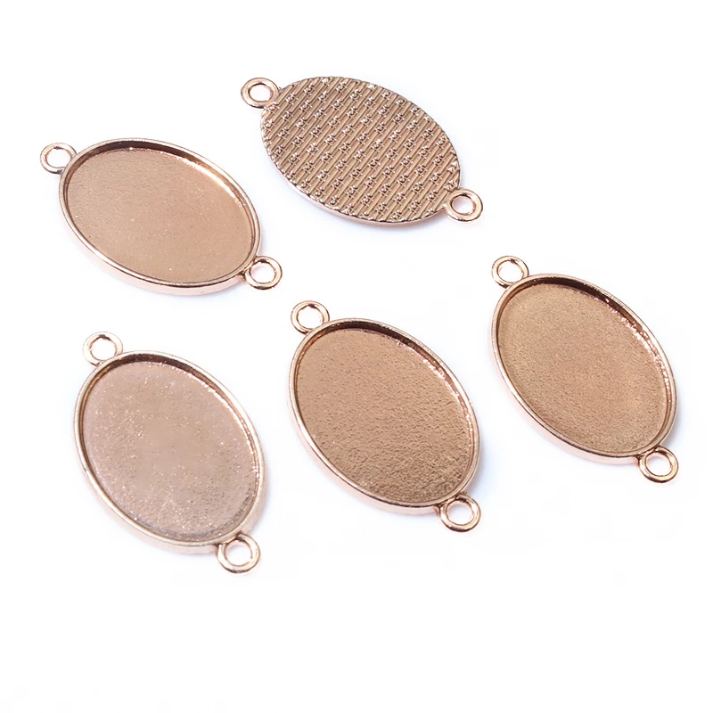 10 sztuk 18x25mm wewnętrzny rozmiar 3 kolory Plated klasyczny styl podstawa z kameą i kaboszonem ustawienie Charms naszyjnik ustalenia — zdjęcie 6
