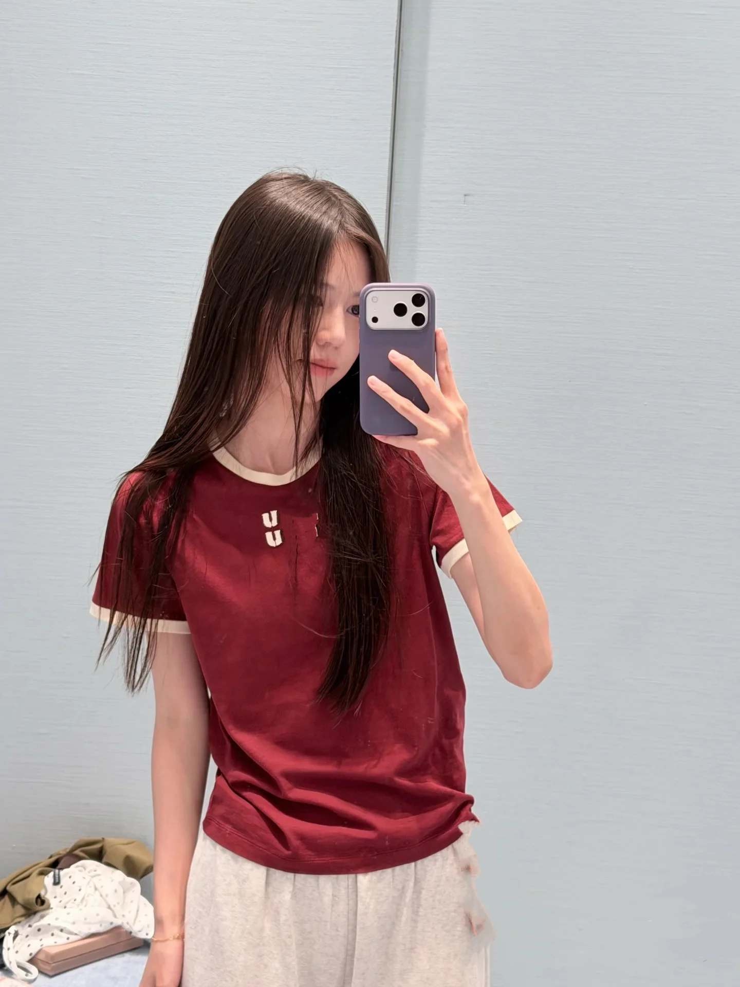  Color Cotton round Neck T-Shirt Women's Regular Fit Casual Short Sleeve Sweat Absorbent Commute Style Slimming Top