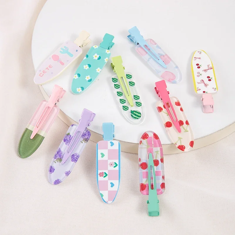 10 stücke Koreanische Metall Haarnadeln Kawaii Candy Obst Stil Sommer Pony Sweetie Acryl Clips Mädchen Schönheit Styling Zubehör Set – Detail 4