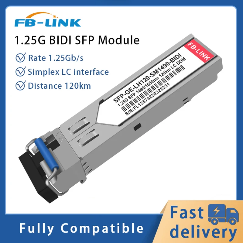 1,25G BIDI 120 км нм/нм SFP модуль трансивер оптоволоконный для коммутатора Ethernet Cisco Mikrotik ubiquiti Mellanox