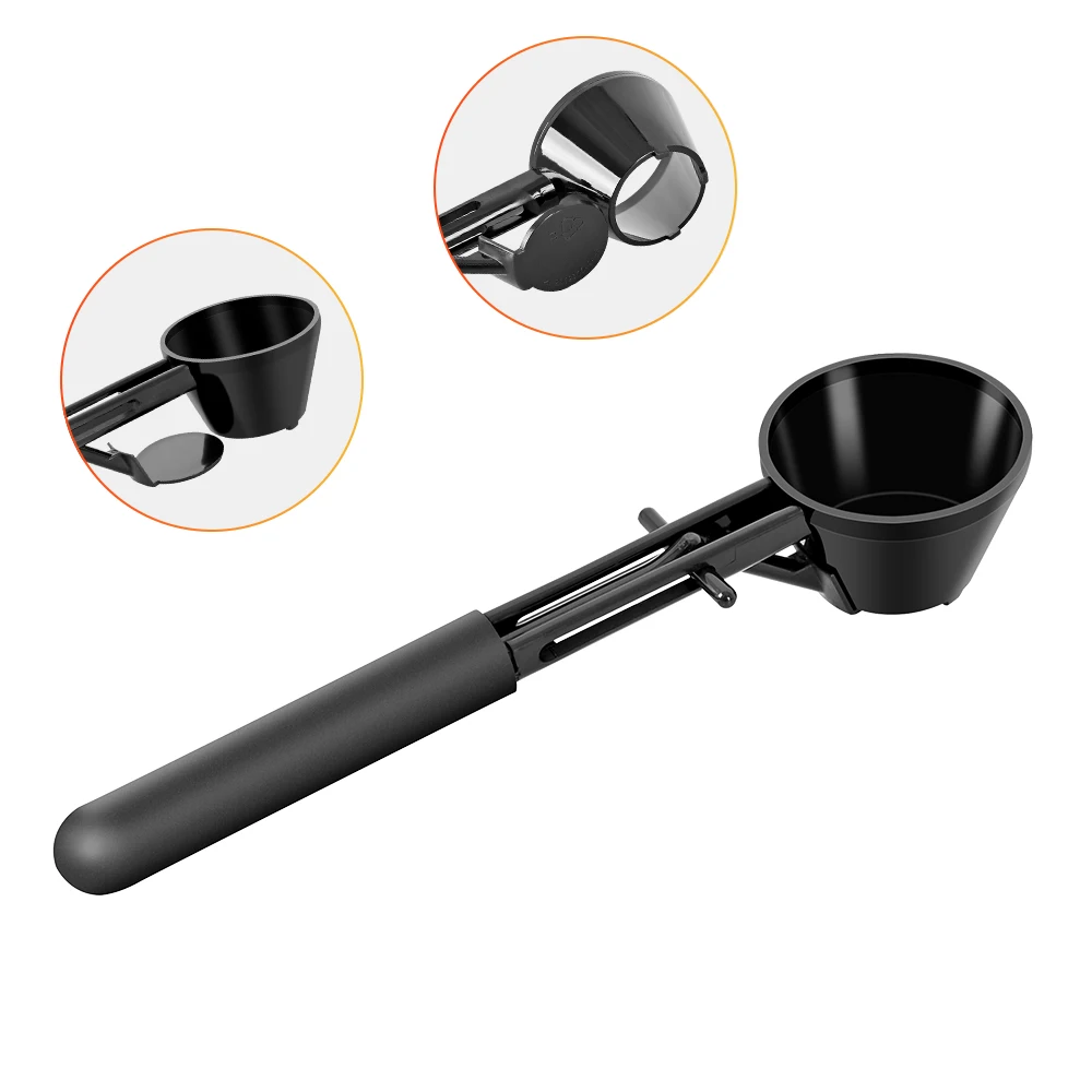 Coffee Scoop Funnel for flling Reusable K-cup Coffee Pot Coffee Spoon Sliding Design Measuring Spoon Kitchen Accessories