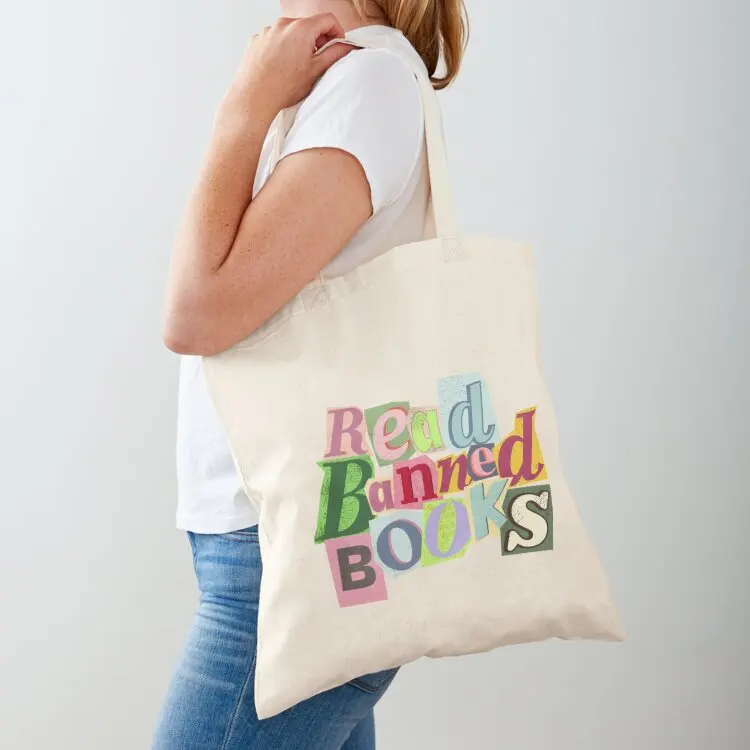 Read Banned Books Tote Bag Large bags for women large tote bag Portable shopping bag