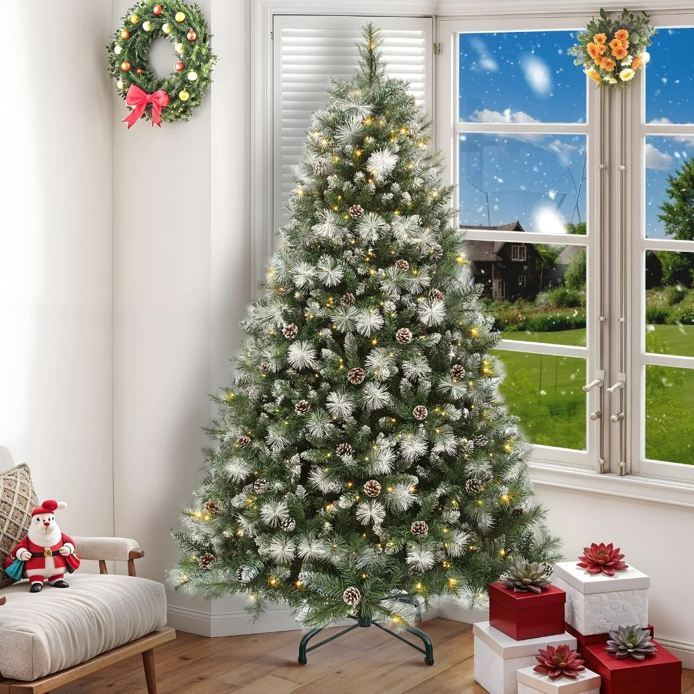 

6-футовая предварительно украшенная рождественская елка из сосны Scotch с дистанционным управлением для дома