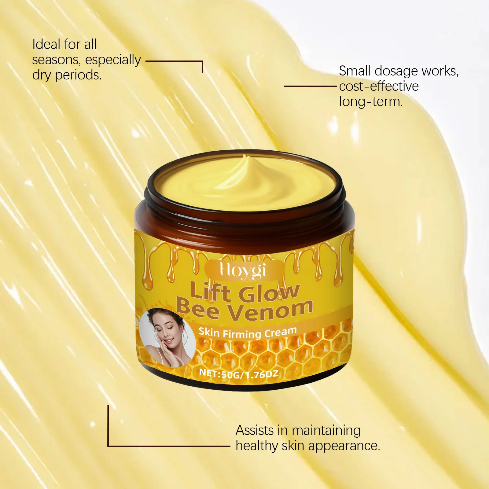 كريم سم النحل لشد الوجه وشد التجاعيد وتقليل العيوب ومزيل الاحمرار الحساسة وإصلاح كريم ترميم البشرة #2