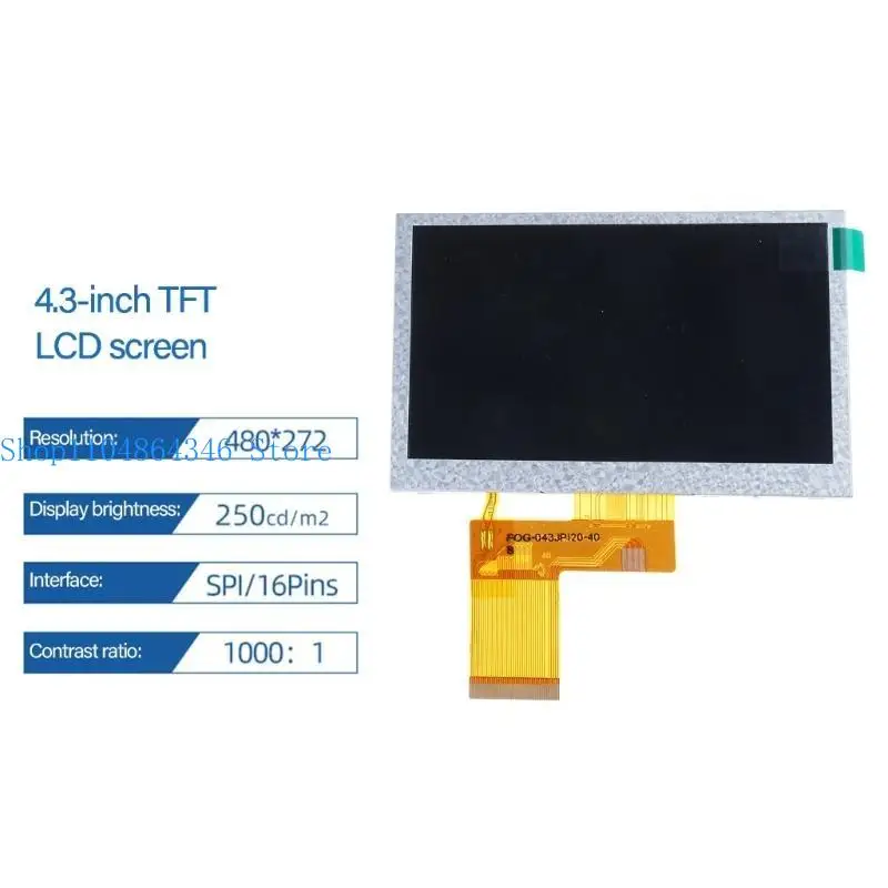 652F 4.3inch TFT LCD Screen Display 480x272 Resolution LCD Monitors Replacement