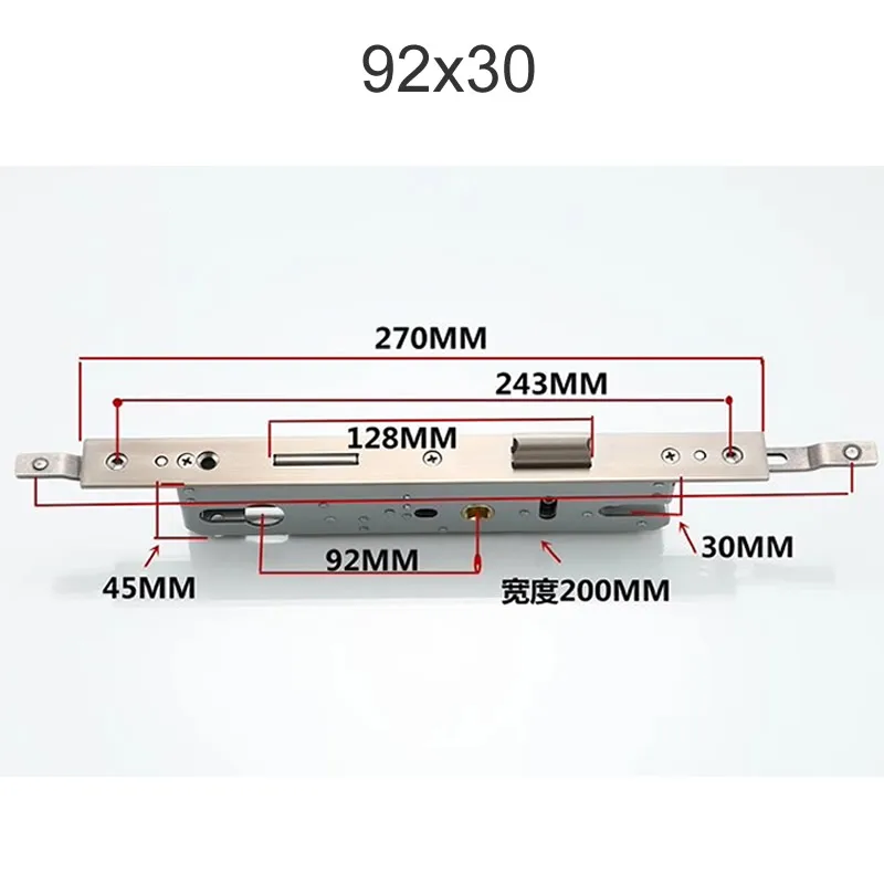 Aluminum alloy door lock body Multi-point lock body margin 8534 8530 9230 9234 lift handle lock it for 32mm lock cylinder