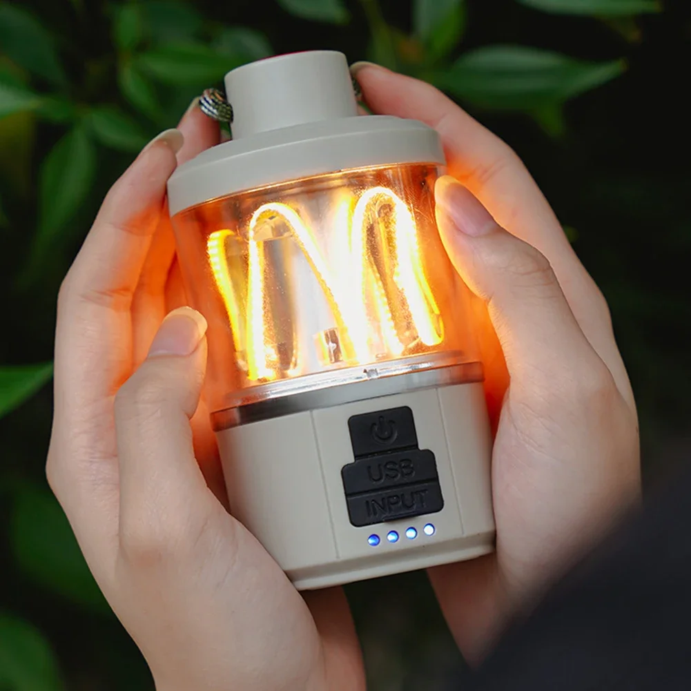 Outdoor Camping Retro Camping Light LED Long Life Flashlight Portable Power Bank Waterproof Atmosphere Hand Light