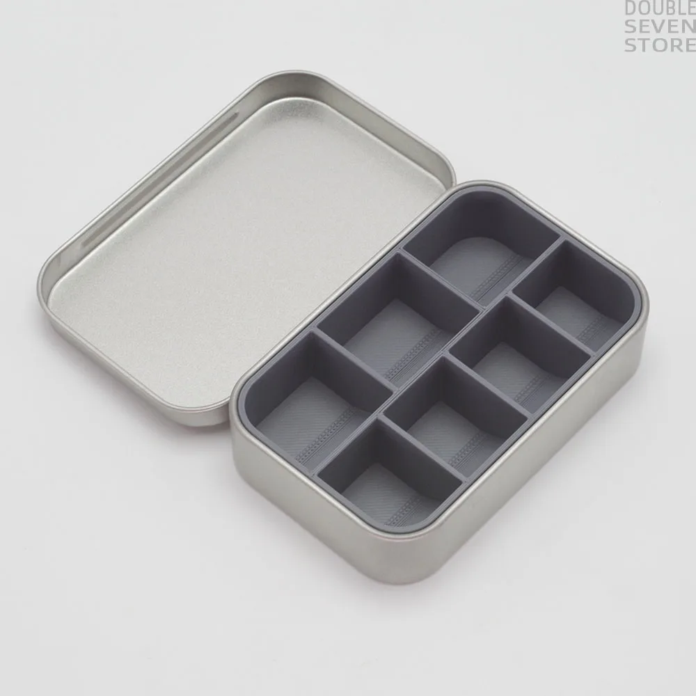 Altoid Tin Tray Insert Organizer Art Palette Pills Medication Fishing Survival Bugout Pill Box with 7 slots for Altoids Case