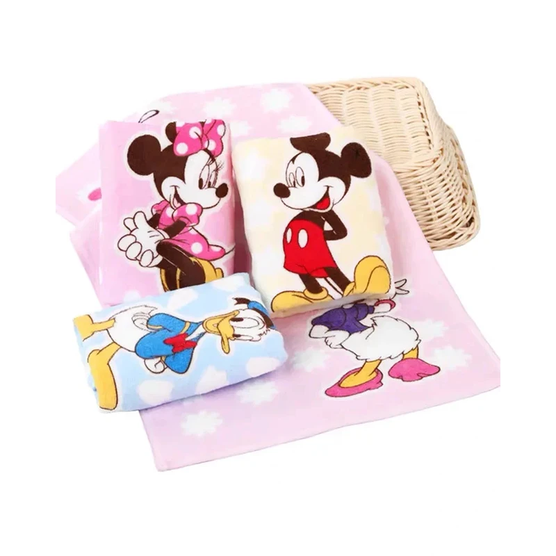 

Disney Towel Cartoon Children Bay Kids Boy Girl Adult Face Towel Minnie Mickey Mouse Donald Duck Water Absorbing 25x50cm