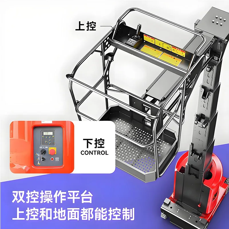 9,2 Meter lange Luftarbeitsbühne mit fliegendem Arm, elektrischer Kurbelarmlift