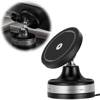 360° Rotation Magnetic Car Holder 15W Fast Charging Bracket Suction Cup Wireless Charging Holder Adjustable Angle Support Stand