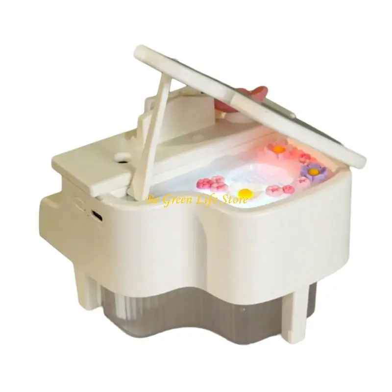 M7DF Diffusore Piano a forma olio essenziale silenzioso Automatico Umidificarsi con luce notturna a LED per camera da per