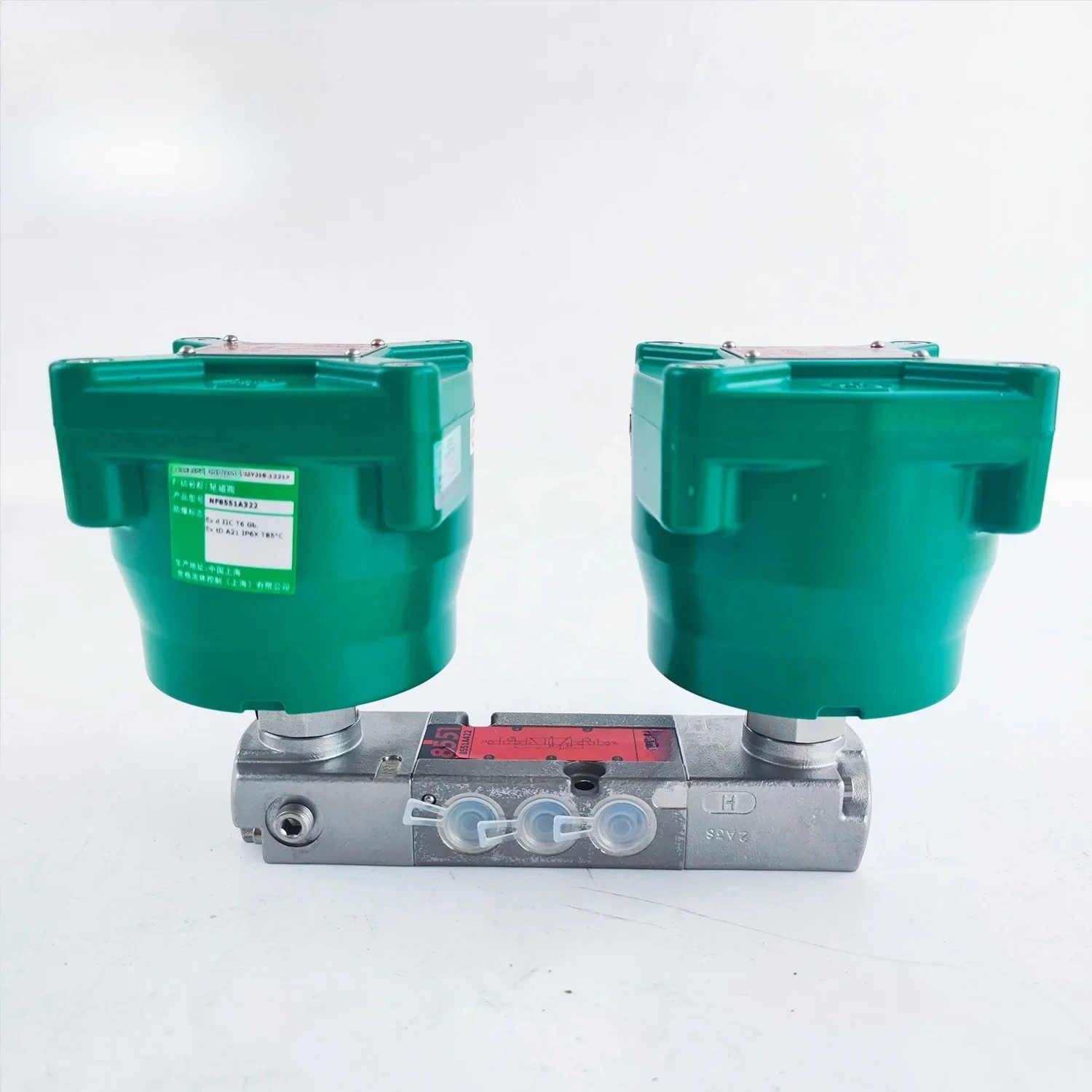 

8551A322 Solenoid valve control pneumatic Double-head stainless steel flameproof green head