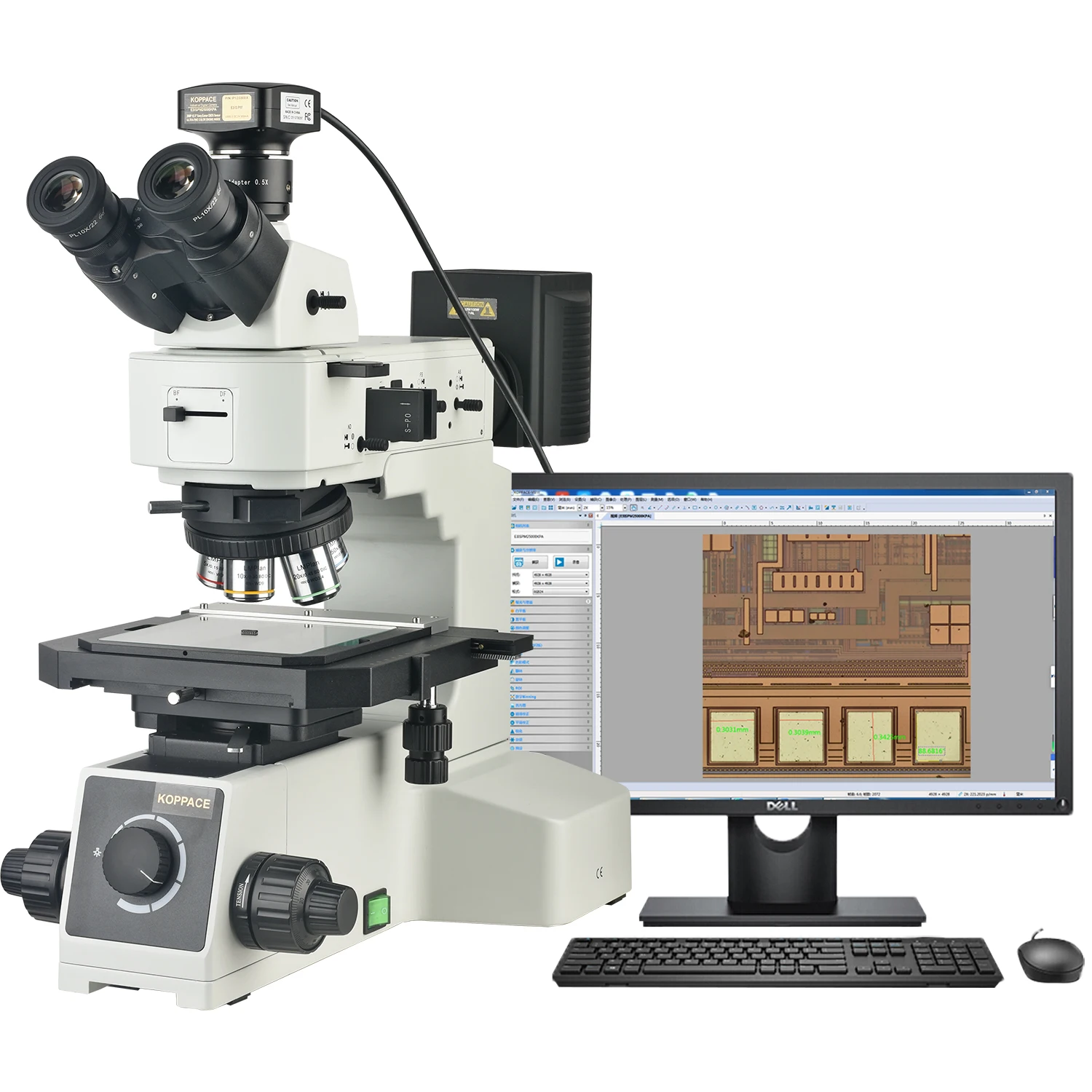 50X-500X Light and Dark Field Electron Metallographic Microscope Polarized DIC Observation 25MP HD USB 3.0 Measurement Camera