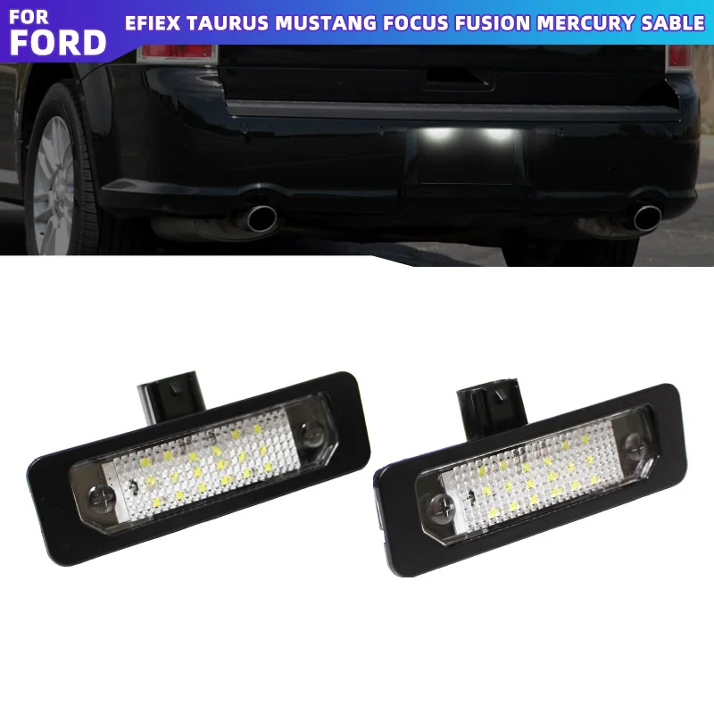 Luz LED para matrícula de Ford Mustang, luz blanca brillante para Ford Mustang 2010-2014 Focus Taurus Flex Fusion Mercury sable 2008 milan, 1 par
