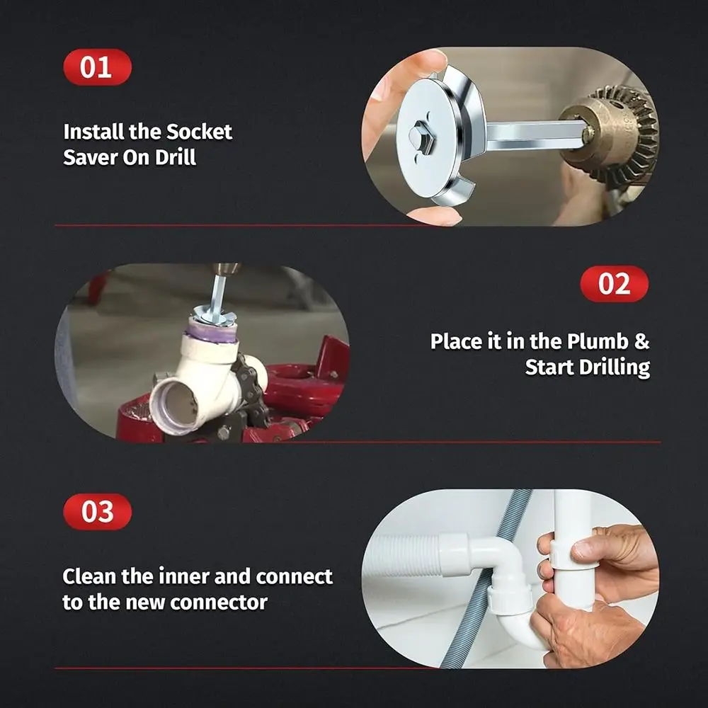 Replacement Plumbing Fittings PVC Fitting Socket Saver Alloy Steel Universal Pipe Reamer Tool Pipe Cutter Pipe Deburring Tool