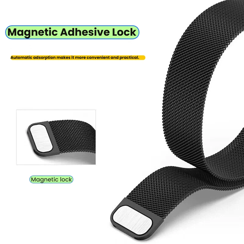 الأشرطة المغناطيسية الجديدة لـ mi band 10 miband 9 nfc ملحقات الساعة حزام من الفولاذ المقاوم للصدأ سوار كوريا لـ Xiaomi mi band 10 #5