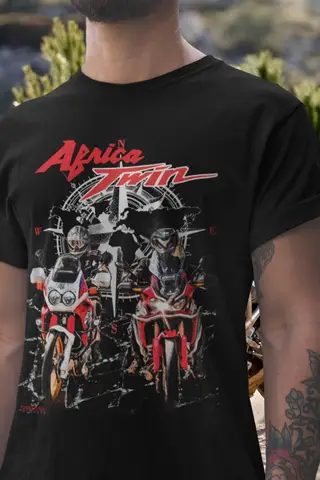 593 @ EY H.onda Africa Twin t-shirt édition héritage moto t-shirt XRV750 CRF1100L haut de cavalier pour les Fans de H.onda True Adventure Dakar S