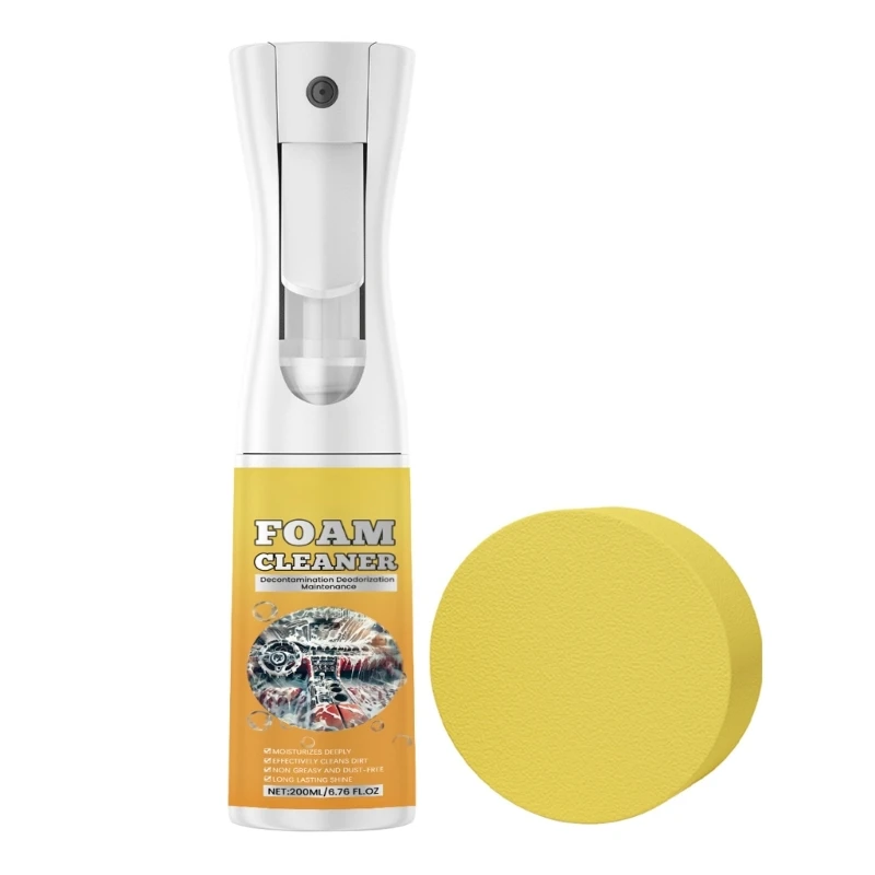 

Multifunction Automotive Foam Cleaner with Sponge Comprehensive Cleaning Foam set for Easy No Rinse Interior Maintenance