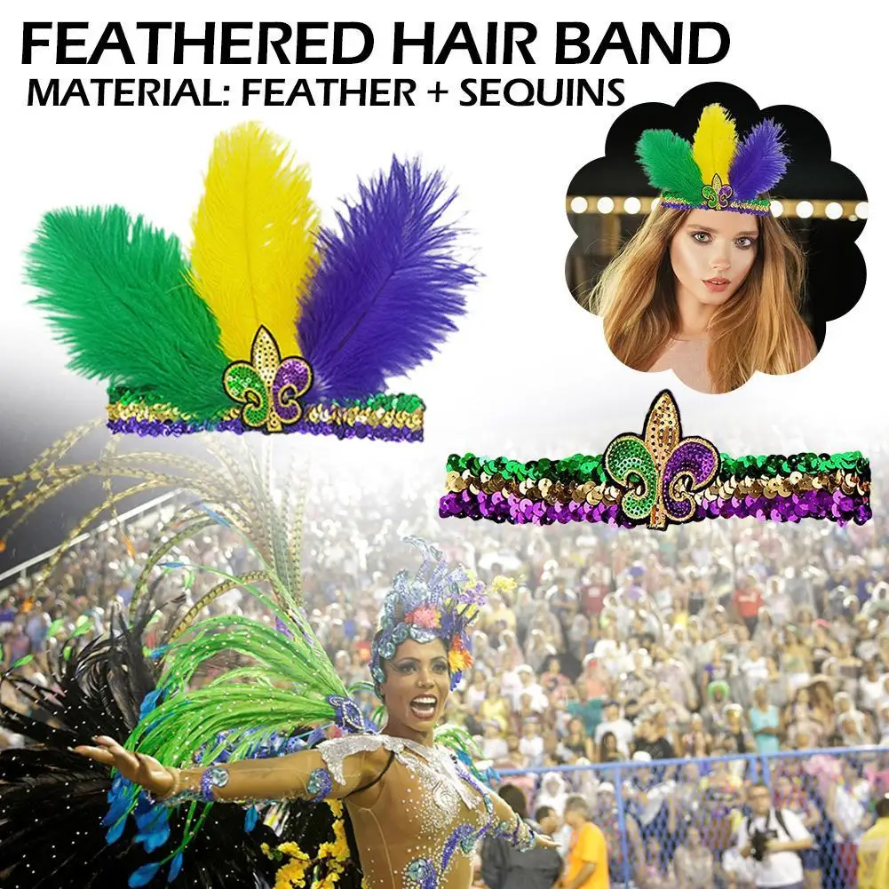 Fashion Accessories Hair Band Brazil Peacock Feather Headdress Hair Headpieces Headband For Adults And Kids Halloween Carnival