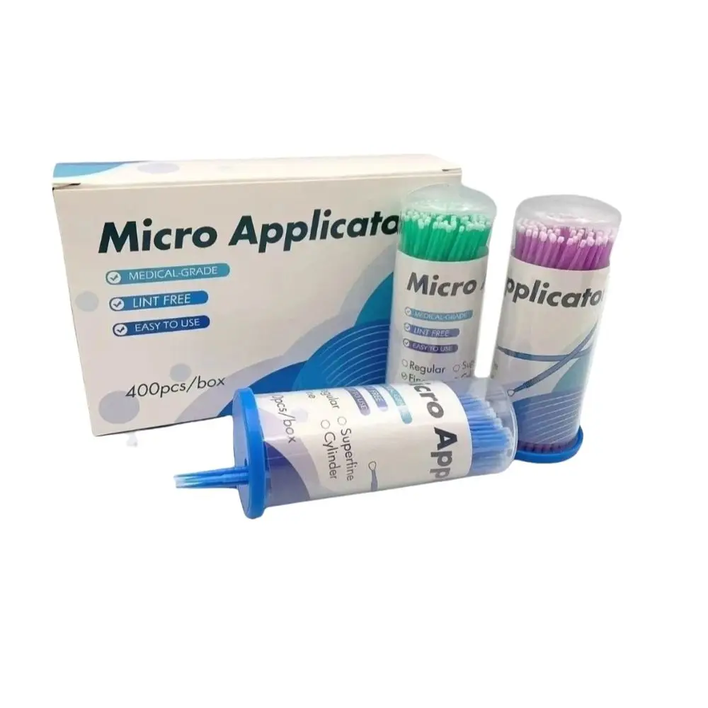 100Pcs/Box Disposable Micro Brushes Applicators Professional Micro Size Dental Micro Brush Applicators Extension Tool