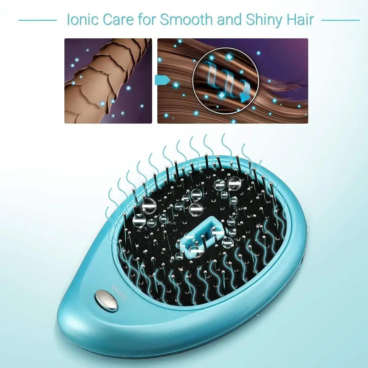 Internet Celebrity's Same Electric Sound Wave Vibration Magnetic Massage Comb Portable Ion Hair Comb Iron Mini Hair Straightener