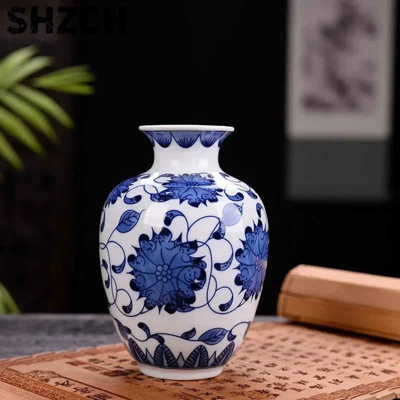 Blue and White Porcelain Vases, Small Chinaware, Tea Ceremony Accessories, Classical Home Decoration, Ornaments, Recommend