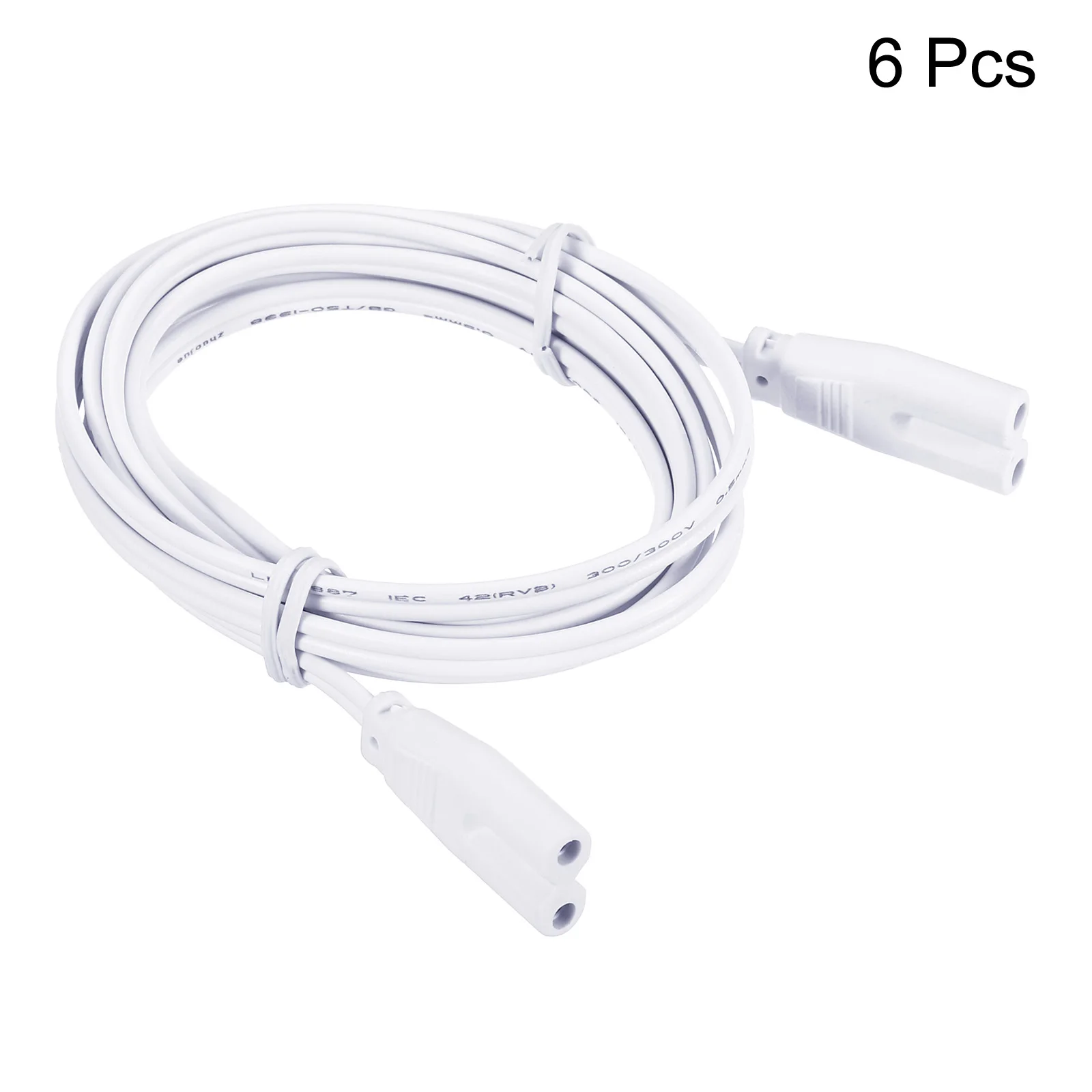 6Pcs 20cm-150cm 2 Pin Double End Light Link Cords cavo di prolunga lampada connettore del cavo di collegamento per tubi luminosi a LED T4 T5 T8
