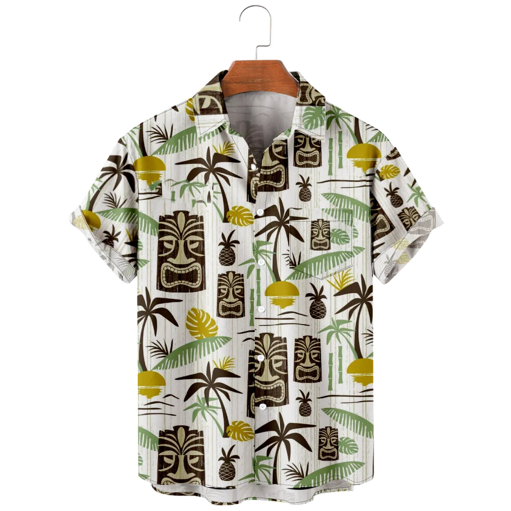 

Men's Short Sleeve Shirt For Summer Resort Holiday Hawaiian Shirts Style