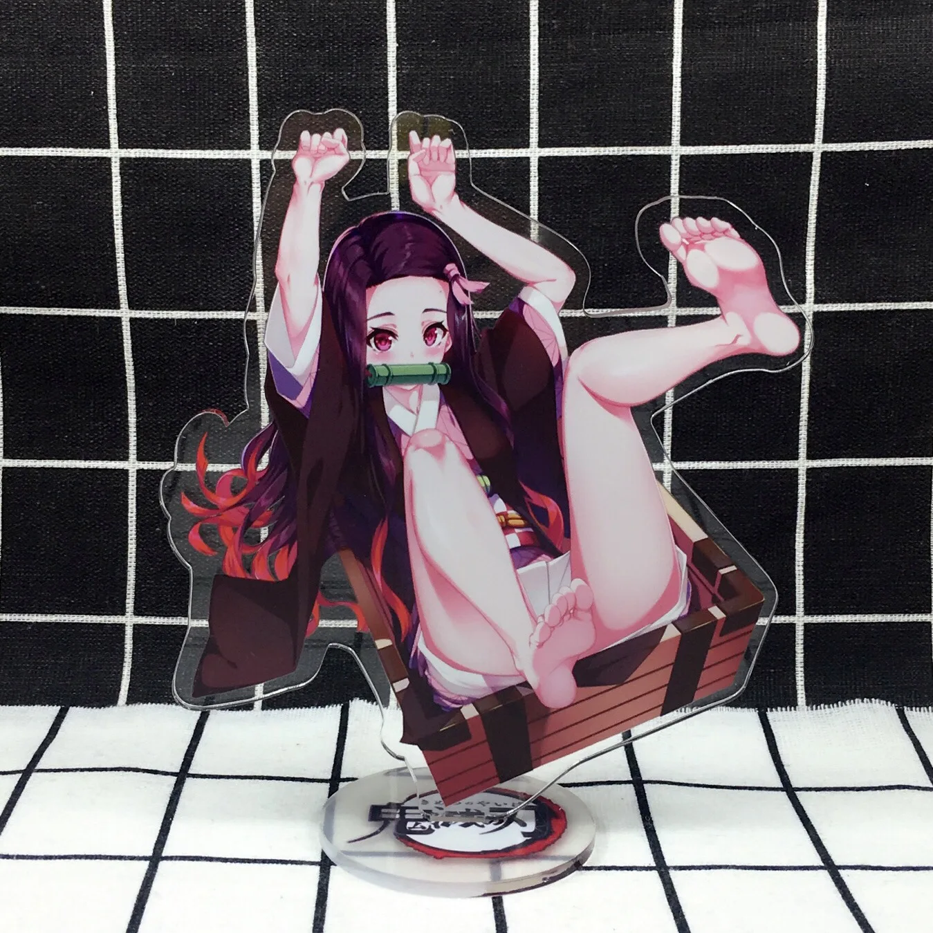 슬레이어 악마 네즈코 카마도 피규어 아크릴 스탠드, 해피 그룹 사진 모델, 탄지로, 쿄주로, 기유, 미츠리 조각상 장난감, 15cm