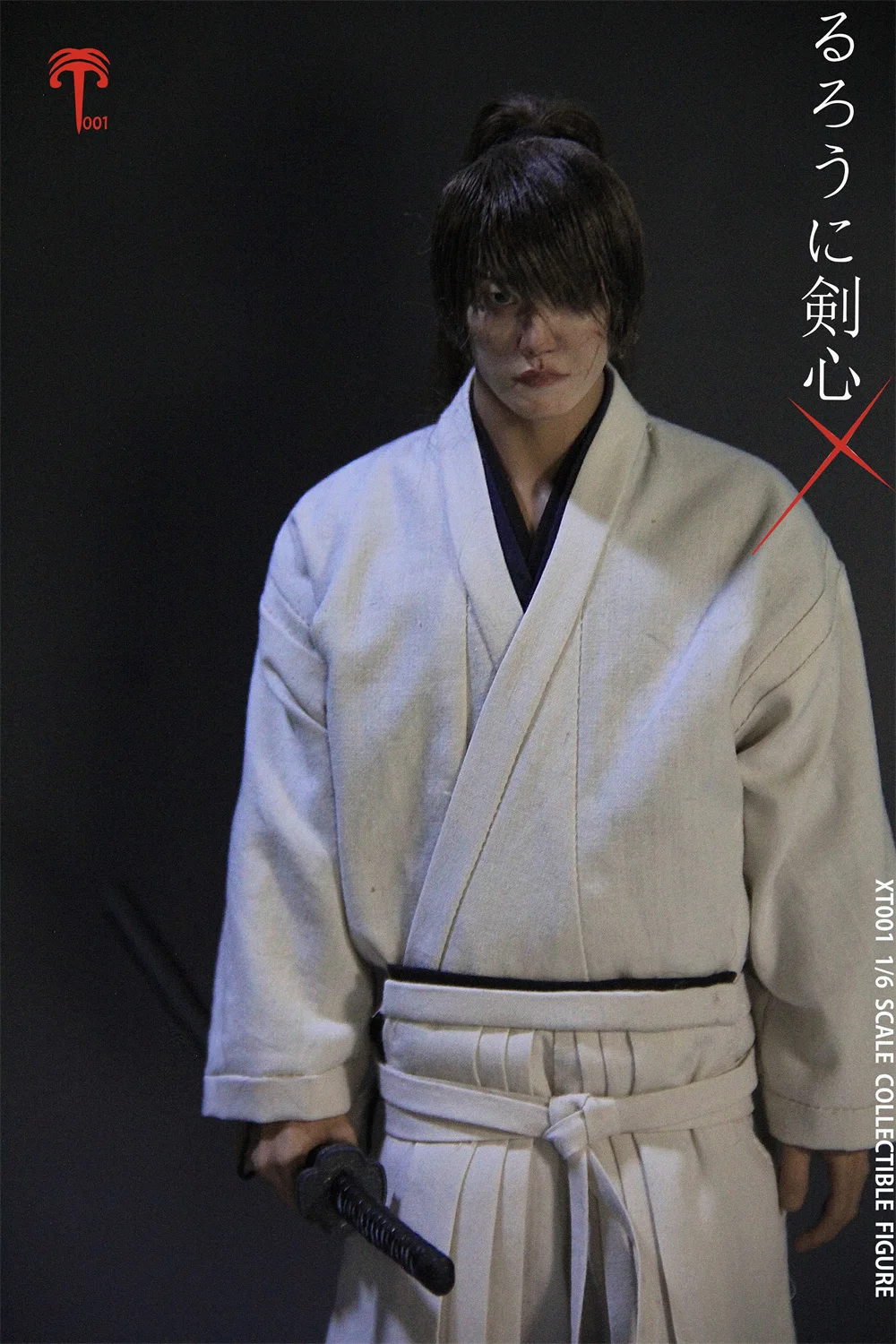 Collectible XT001 1/6 Scale Male Soldier Satoh Takeru White Suit HIMURA KENSHIN Rurouni Kenshin 12" Action Figure Full Set Model