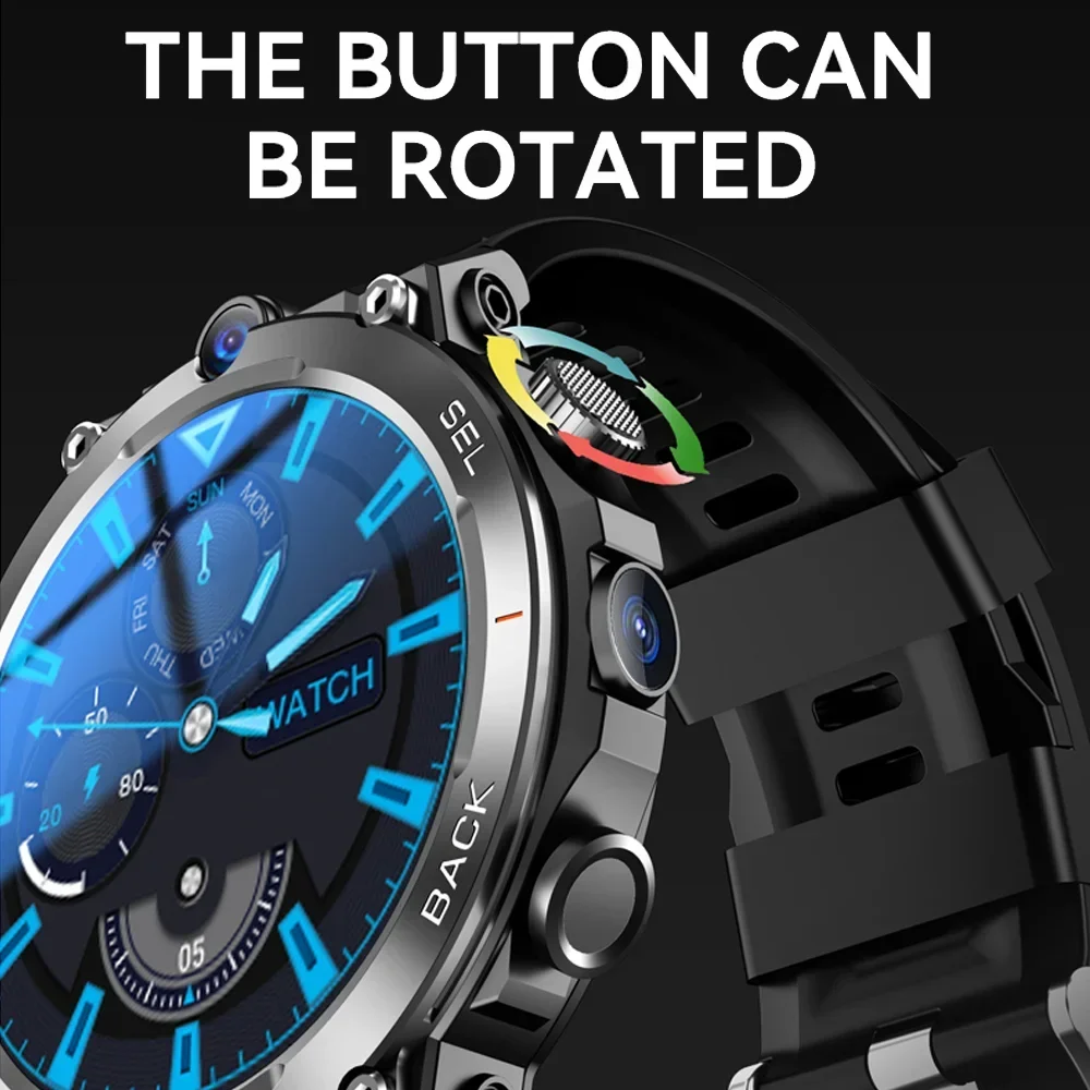 2024 New 4G LTE Smartwatches, HD Dual Camera SIM Card WIFI GPS APP Download NFC Android Smart Watch for Men Supports Google Play