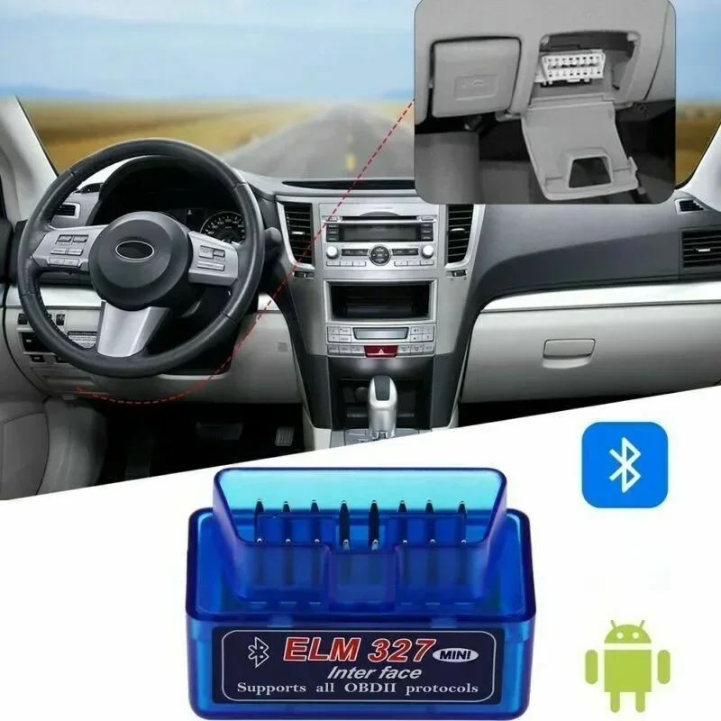 New Mini ELM327 Bluetooth V2.1 OBD2 Car Diagnostic Scanner ELM 327 Bluetooth For Android/Symbian For OBDII Protocols 3 Colors