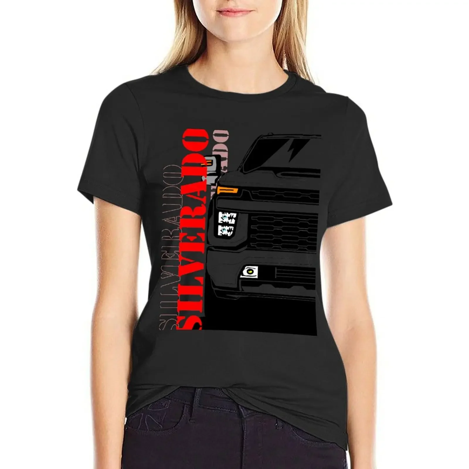 

Silverado T-Shirt sports fans summer clothes female white t-shirts for Women