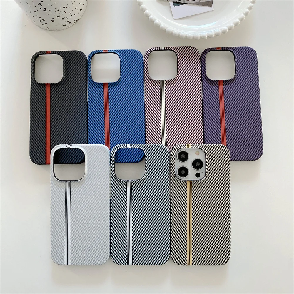 

Light Luxury Carbon Fiber Texture Frosted Case For iPhone 15 Pro Max 11 Pro 12 13 Mini 14 Plus Liquid Matte Protective Case