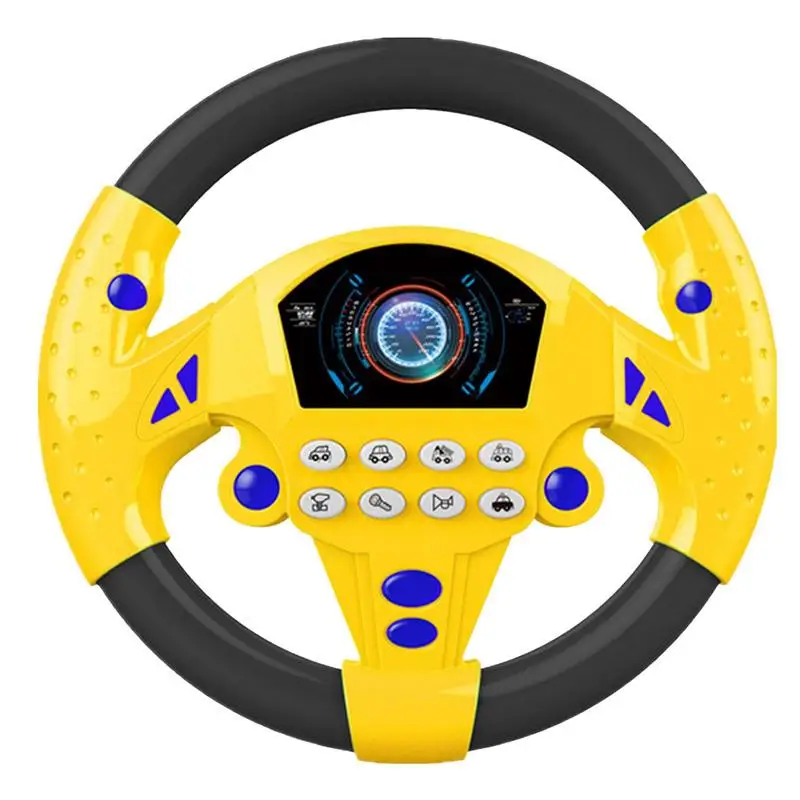 Multi Functional Rotation Simulation Steering Wheel Simulation Driving Car Children\'s Co Pilot Electric Toy Vocal Toy Gift