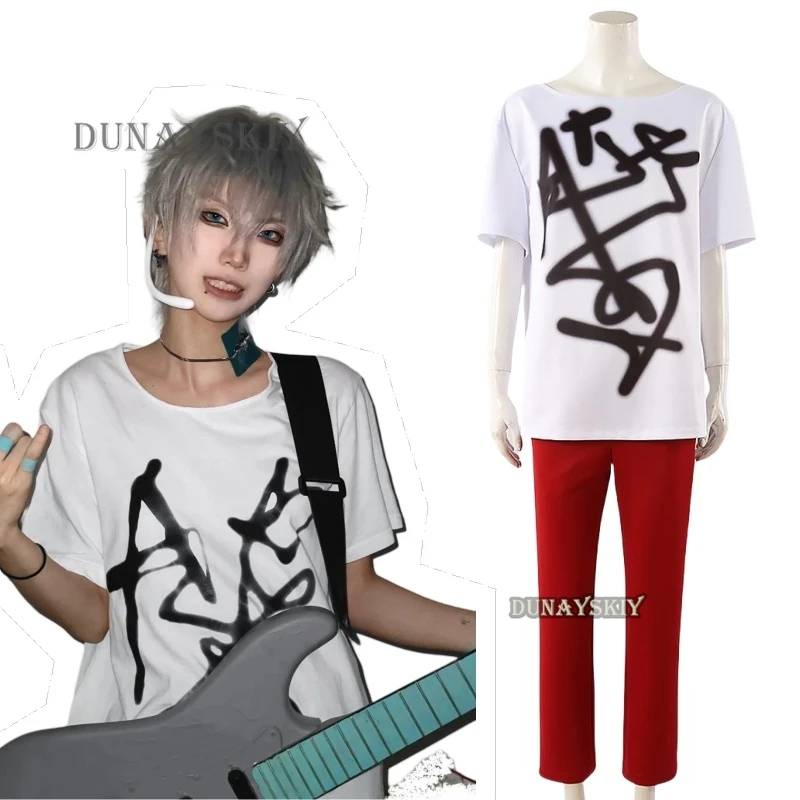 

Anime ALIEN STAGE Till Cosplay Shirt Pant Costume Stage IDOL Performance Halloween Men Casual Costume Party Outfit