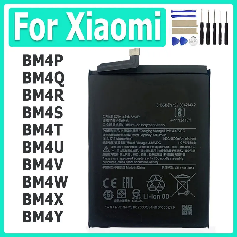 

Hight Quality For XIAO MI Battery BM4R BM4S BM4T BM4U BM4V BM4W BM4X BM4Y BM4P For Redmi K30 K30i BM4Q For K30 Pro Poco F2 Pro