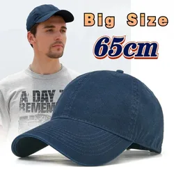 New Solid Color Big Size 63cm Soft Cotton Baseball Caps Men Classic Plus Snapback Cap Ladies High Quality Golf Sun Hat  59-62cm