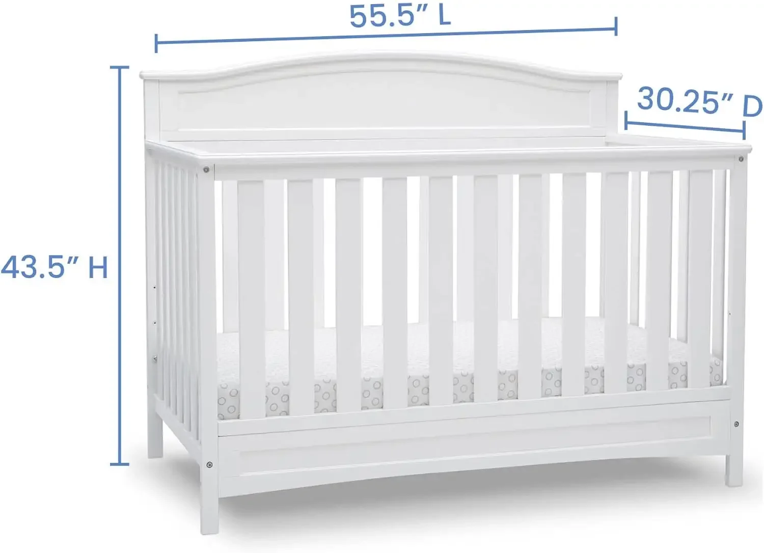 Delta Children levez y Convertible Baby CPull, Greenguard Gold ignorer, Blanc, 4 en 1