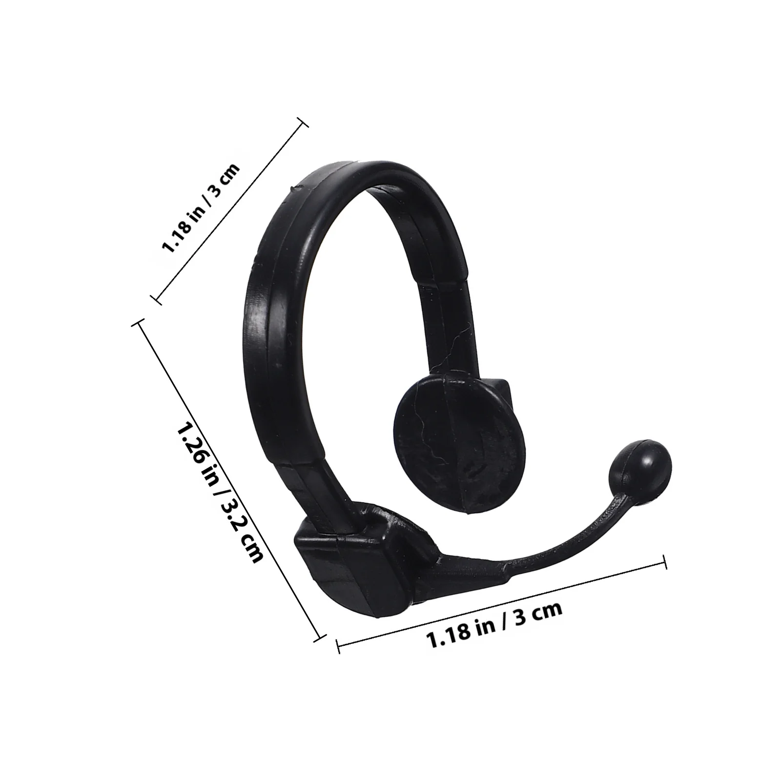 Mini casques de Microphone en plastique, 50 pièces, accessoires pour bricolage, artisanat de décoration, petit casque de Microphone, jeu de simulation
