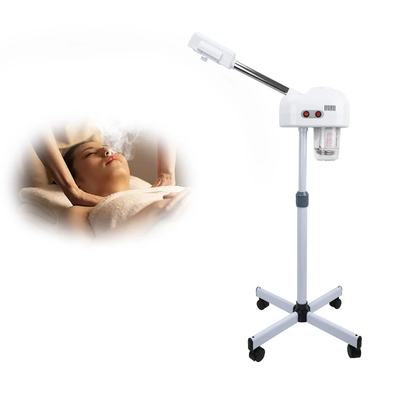 Professional Face Steamer Nano-Ion Ozone Hot Mist Hot Mist with LCD Screen Adjustable Height for Salon Home Spa Aging Reduction