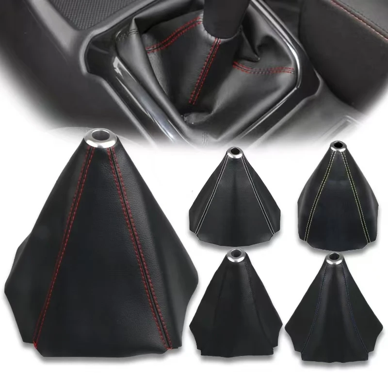 

Multiple Styles 16mm Universal PU Leather Car Gear Shift Collars Auto Manual Stick Shifter Knob Boot Cover Gaiter Accessories
