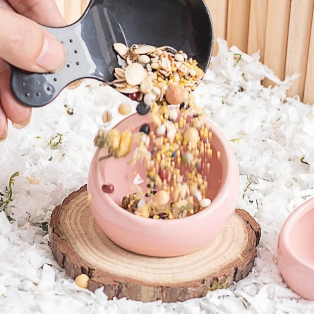 Keramik-Futterschale für Hamster, kippsicher, rutschfest, für kleine Haustiere, verschüttungssicher, mit schrägen Kanten, für Meerschweinchen – Detail 10