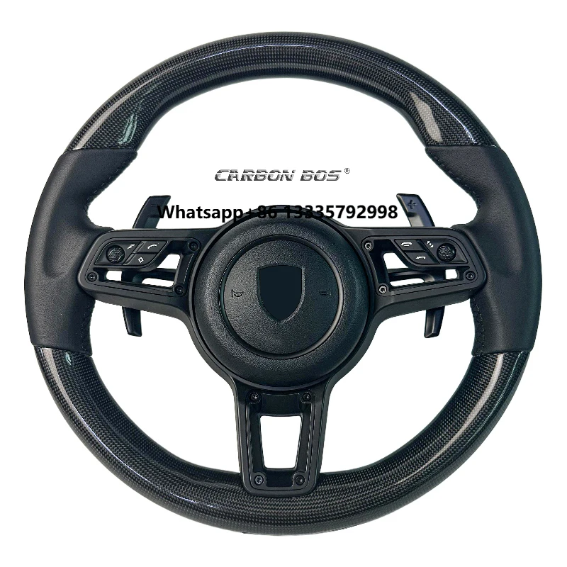 

Suitable for Porsche 911 Panamera Macan Cayenne Boxster 718 970 971 Luxury Custom Carbon Fiber Steering Wheel Car Accessories