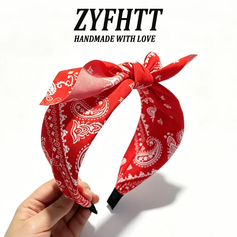 1/4 Stück ZYFHTT Bohemian Style Cashew Print Stirnband für Frauen, elegantes Haarband für den täglichen Gebrauch, modisches Haarband für Mädchen zum Waschen des Gesichts – Detail 8